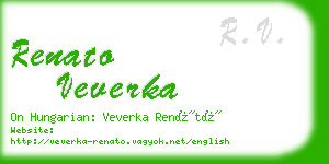 renato veverka business card